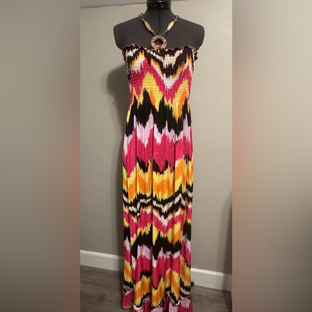 Just Love Bold Print Maxi Sundress Size Large